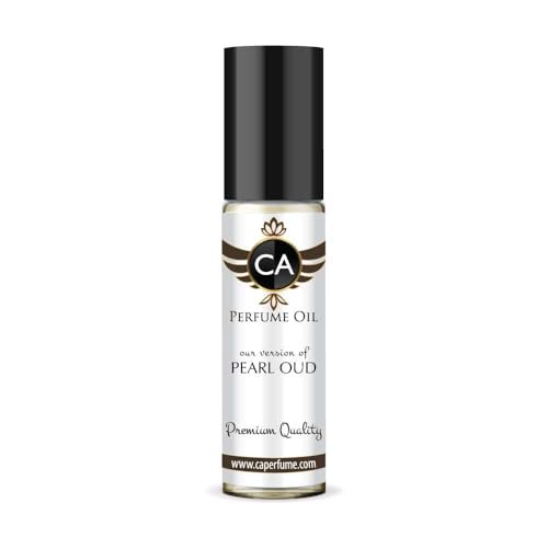 CA Perfume Impression of Pearl Oud Unisex Fragrance Oil Amber Woody Scent Long Lasting Perfumes for Women &amp; Men Travel Size TSA Ready Mini Parfum Body Oil Roll-on 0.33 Fl Oz 10ml