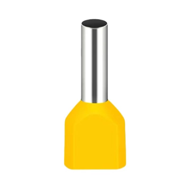 JOYELEC 227 pieces TE2508 wire end ferrules 2.5 mm², yellow needle-shaped, partially insulated connection terminal, cable end ferrules for wire connection, tin-plated copper