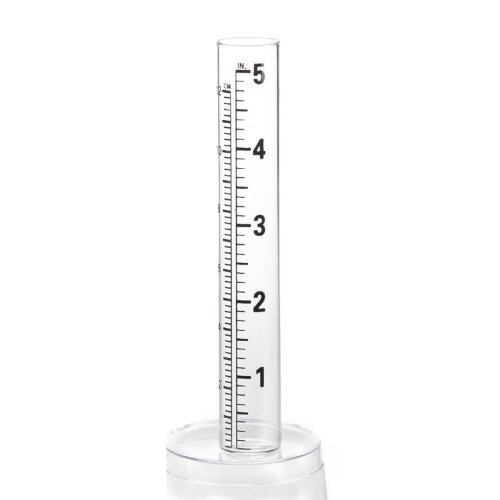Evergreen Metal Frog Statue with Umbrella Glass Rain Gauge | Green | Garden Decor Outdoor | 18 Inches Tall | 5" Rain Capacity Easy to Read - Thumbnail 4