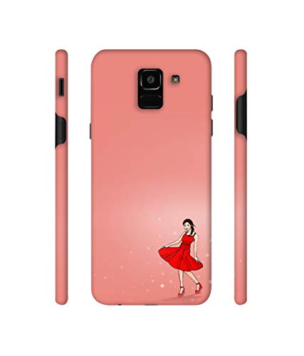 Image of Amazon Brand - Solimo Designer Red Dress Lady 3D Printed Hard Back Case Mobile Cover for Samsung Galaxy J6