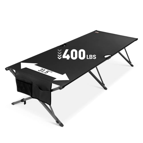 Heavy-Duty-Camping-Cot-for-Adults-315-Wide-Folding-Cot-Support-400LBS Heavy Duty Camping Cot for Adults, 31.5'' Wide Folding Cot, Support 400LBS - Image 1