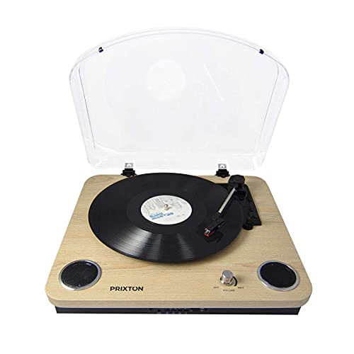 PRIXTON Marconi Tourne-disque vinyle Vintage, Lecteur de Musique Bluetooth USB et TF Reconditionné - Les Beatles, Paul McCartney, John Lennon, RIngo Starr, George Harrison PRIXTON Marconi Tourne-disque vinyle Vintage, Lecteur de Musique Bluetooth USB et TF Reconditionné