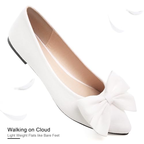 Image of Dear Time Women's Ballet Flats Dress Ballet Shoes Slip on for Office Work Comfortable Shoes