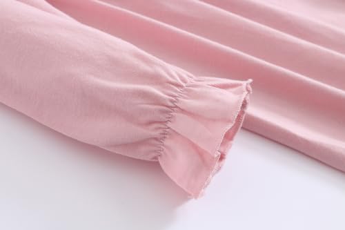 BANGSAUR Girls Cotton Dress, Lace Dress Girl Sleeping Gown 3-15 Years3