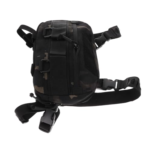 Sacoche poitrine homme camouflage vert pour activités extérieures