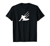 Kitesurf Silueta Kiteboarder Deportes Acuáticos Diseño Camiseta