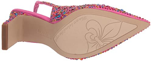 Franco Sarto Womens Averie Pointed Toe Slingback High Heel Pump, Pink Jeweled Microfiber, 9 #TOP3