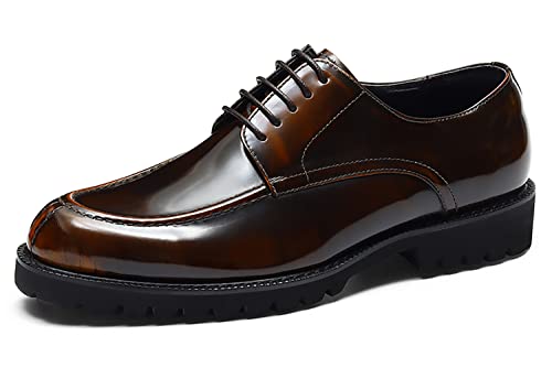 Santimon Men's Oxfords Casual Dress Shoes Genuine Leather Derby Fashion Formal Tuxedo Walking Shoes for Men