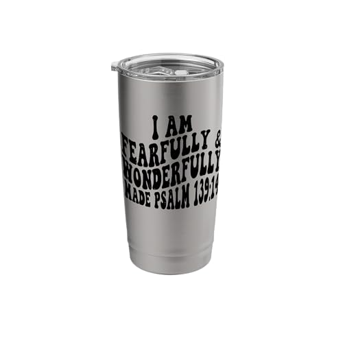Psalm 139 14 I am fearfully and wonderfully made Retro Vinta Stainless Steel Insulated Tumbler -  Merch on Demand, J3M9WVFN8GZUSbrushed_steel