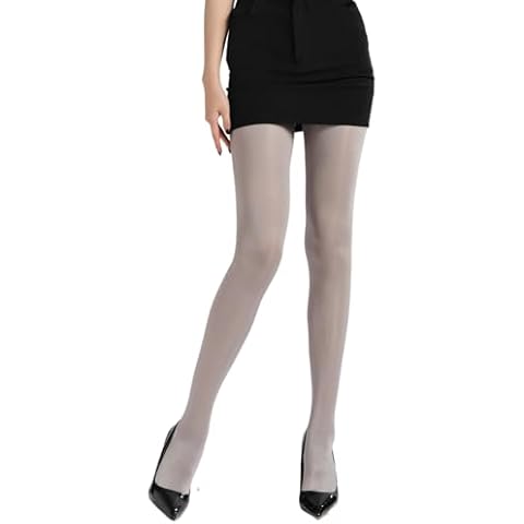 Ultra Stretchable 70D Silky Shiny Sheer Pantyhose for 264lbs Plus Size High Waist Tights Opaque Footed Stockings (Queen, 1Pc Gray) Cover