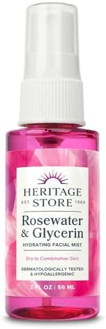 Heritage Store Rosewater & Glycerin w/Atomizer, 2 Oz