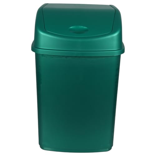 Jolie Max 55L Extra Large Recycling Bin with Swing Lid – Commercial Utility Waste Bin, Available in Yellow, Blue, Green, Brown – Durable and Spacious Trash Solution (GREEN)