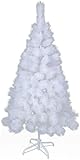 Árbol de Navidad Pino Blanco Hojas Brillo Ramas 100% Flexibles Clásico Navideño Frondoso Duradero y Base Metálica o Plastico Incluida. (60cm)