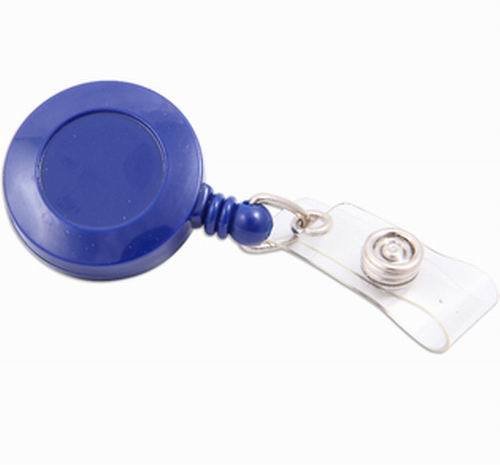 Baumgartens Blue Card Id Reel Badge Holder 100 Pack