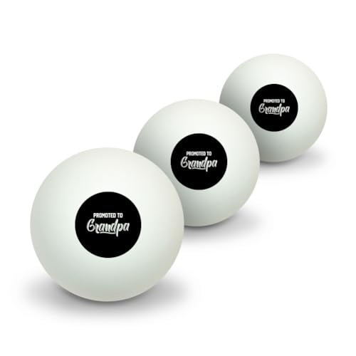 GRAPHICS & MORE Promoted to Grandpa Novelty Table Tennis Ping Pong Ball 3 Pack