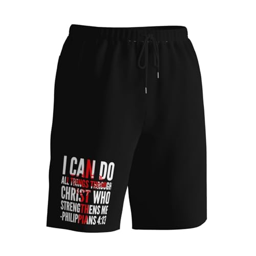 I Can Do All Things Through Christ-Jesus Men's Quick-Dry Board Shorts 7" - Swim Trunks Summer Hawaii Beach2