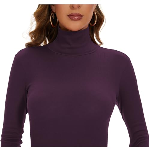 Image of Ribbed Turtleneck Dress Long Sleeve Sexy Bodycon Dresses