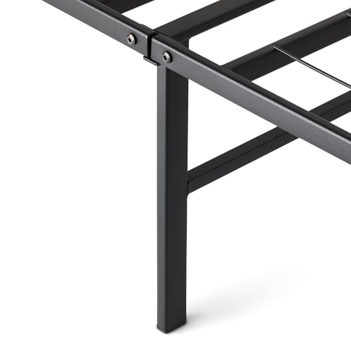 Amazon Basics Bed Frame with Storage, Foldable Metal Platform, Sturdy Steel, No Box Spring Needed, 14-inch High, Tool-Free Setup, Noise Free, Easy Assembly, Queen Size, Black by Amazon Basics - Image 2