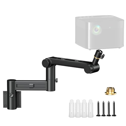 Aokeo Projector Mount Projector Holder with Adjustment Arm Universal Wall Mount for Projectors Cameras Fill Lights Phone Stands Microphones