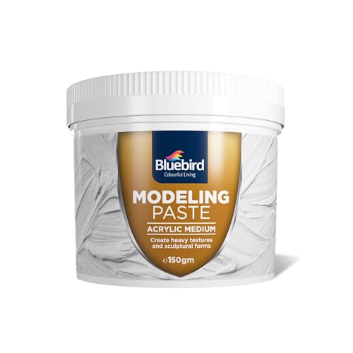 Bluebird Modeling Paste 5.5 oz / 150 GM - High Density, Acrylic Medium - For Adding Texture, Thickness, Dimensions