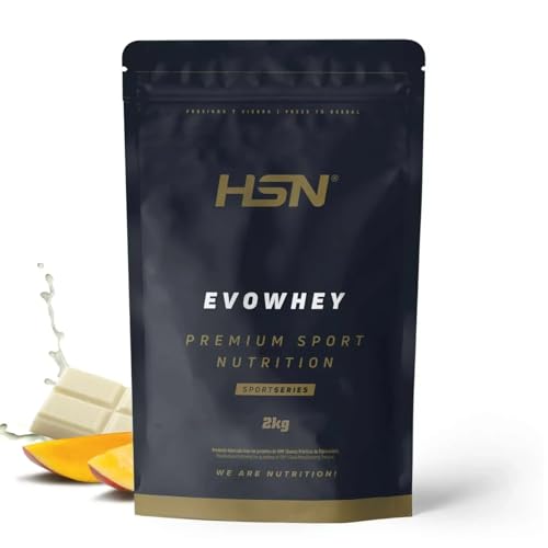 HSN Evowhey Protein | Chocolate Blanco y Mango 2Kg | Concentrado de Proteína de Suero | 100% Whey Protein Concentrate (WPC) | No Incluye Dosificador | No-GMO, Vegetariano, Sin Gluten ni Soja