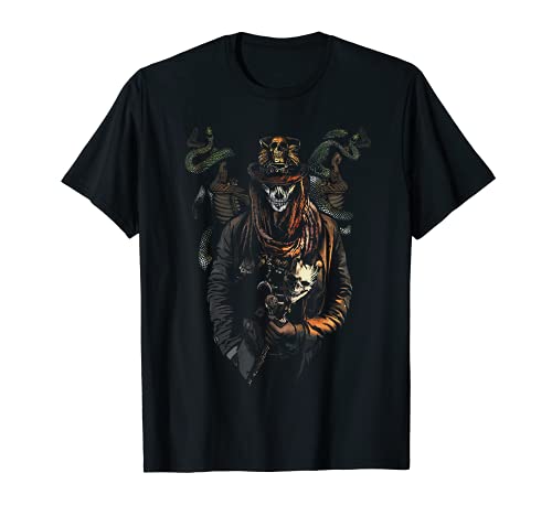 Voodoo Witch Doctor skulls Horror Scary Creepy Halloween T-Shirt