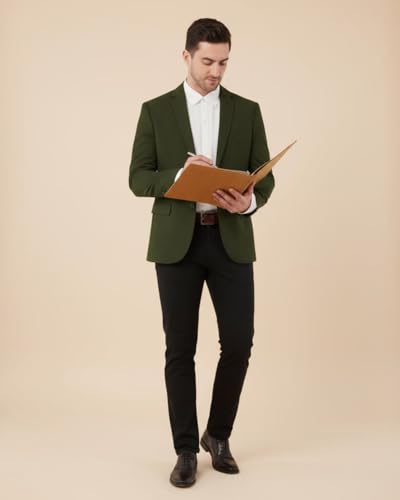 Image of SaintX Men's Formal Blazer | Fully Lined | Slim Fit | Professional Jacket | Premium Business Formal Suit | Office | Wedding | All Purpose