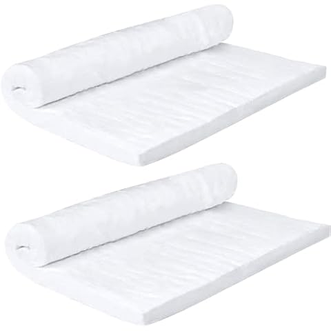 2 PCS 24" x12" x1" (Thick) Ceramic Fiber Blanket Fireproof Insulation Baffle Rated to 2400F, High-Temperature Resistance for Stoves, Kilns, Forges Cover