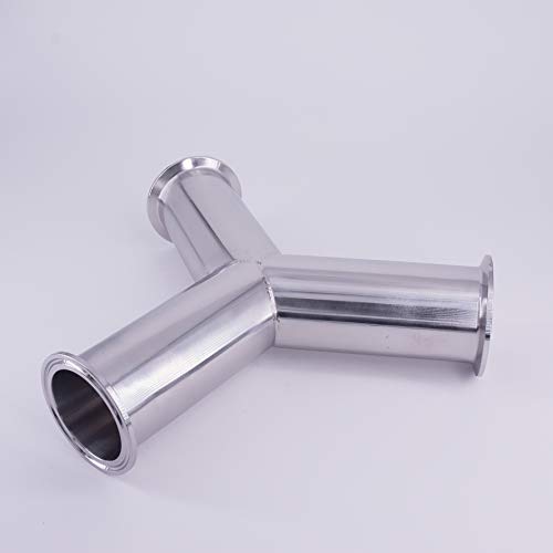 76mm Pipe OD 3" Tri Clamp Y Shaped 3 Way Sus 304 Stainless Steel Fitting Spliter Homebrew Beer Wine