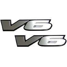 V6 Engine Badge Emblem Compatible with Nissan 300ZX 350Z Altima Maxima Pathfinder Murano Frontier Infiniti G35 G37 FX35 I30 Pack of 2