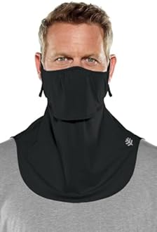 Coolibar UPF 50+ Men's Women's Vermilion UV Layered Mask - Sun Protective