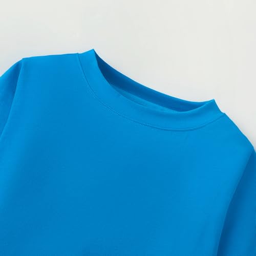 Image of Magic Park 6M-14Y Baby Short Long Sleeve Tee Tops Toddler T-Shirt Kids Solid Color Shirts Boys Girls Casual Blouse