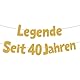 HUKUMA Legende Seit 40 Jahren,40 Geburtstag Mann Frau,Lustige Banner 40 Geburtstag,Geburtstagsdeko 40 Jahre Mann,Geschenke Jubiläum 40 Jahre