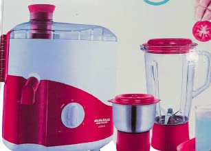 MAGARAJA WHITELINE JUICER MIXER GRINDER ADACIO 450 WATT WHTE AND RED COLOR I (PACK OF 2 PCS)