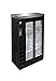 IKON IBB61-2G-24SD 61" Two Glass Sliding Door Back Bar Refrigerator, 24" Narrow Depth, Black