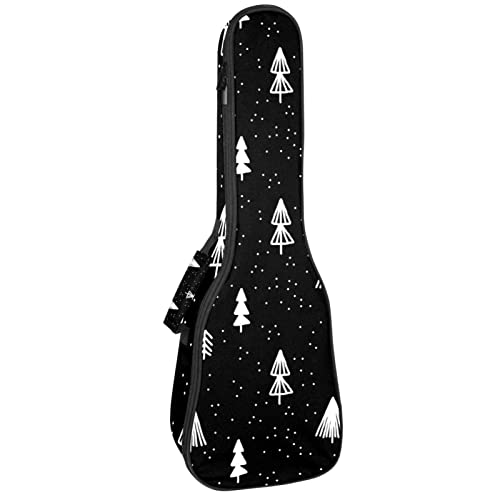 Sac à dos pour ukulélé de concert idéal pour voyager avec son motif sapin de Noël