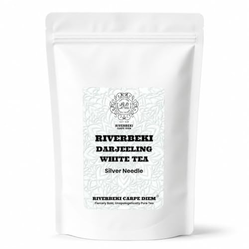 Image of Riverbeki White Tea - Darjeeling Silver Needle 50 gm, Low Caffeine & Rich Antioxidants, Single Origin, High Elevation Premium White Tea (Loose)
