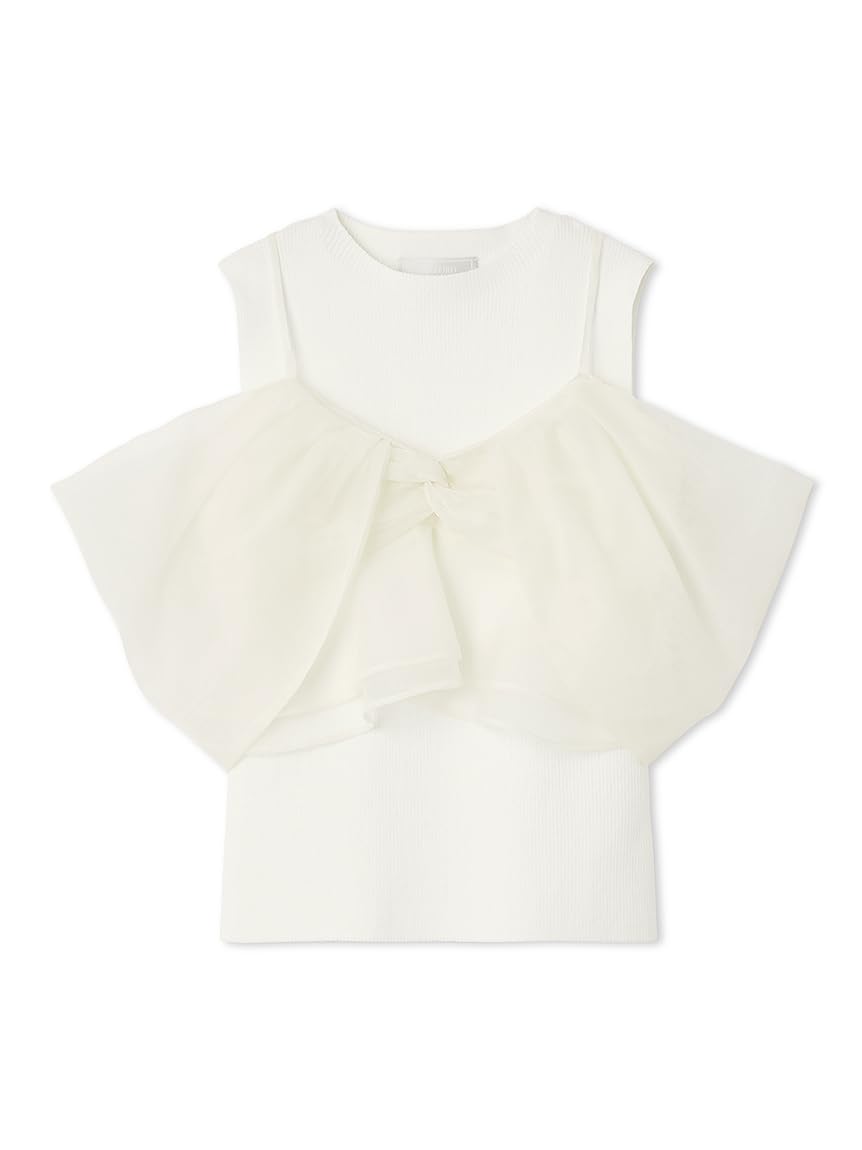 Amazon | [セルフォード] リボンモチーフキャミセットニットプル