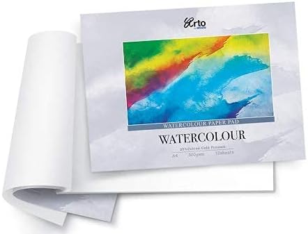 Campap Arto x Fabriano Studio Watercolour Paper, 25% Cotton, (300gsm Cold Pressed, A4, Pad), White (CR37129)