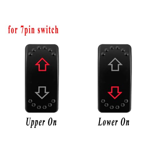 Interrupteur 5 broches LED rouge résistant pour circuits de camion - 5