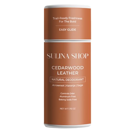 Natural Cedarwood Men Deodorant - Aluminum-Free & Baking Soda Free, 24-Hour Odor Protection, Eco-Friendly with Cedarwood Scent