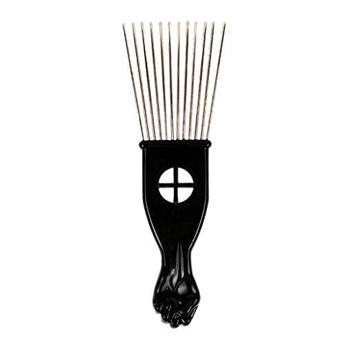 Peine de pelo afro para levantamiento de pelo, color negro, con dientes anchos, tipo A