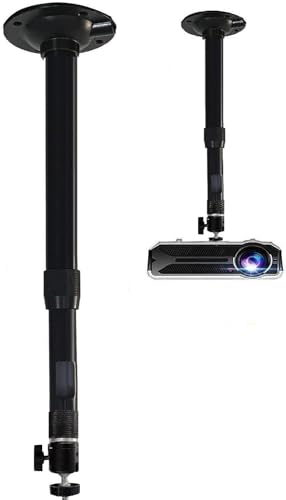 2-Be-Best Projector Mount 16-25.6in Adjustable Projector Ceiling Mount Compatible with AuKing HAPPRUN HOMPOW Vankyo Groview TMY ClokoWe Magcubic Projectors Black