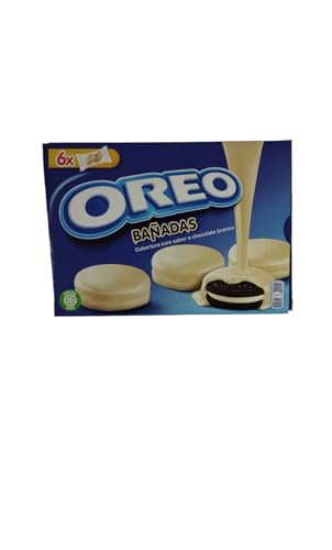 GALLETAS OREOS BAÑADAS EN CHOCOLATE BLANCO - COBERTURA CON SABOR A CHOCOLATE BLANCO - PACK DE 2-246 G