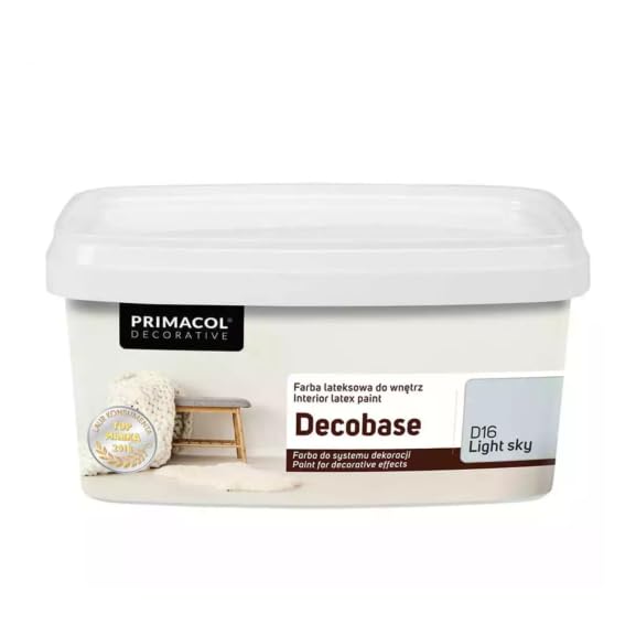 TRANS - PAL Primacol POLARIS Textured Paint for Interior Feature Walls, 1L, Decorative & Decobase Option (Decobase Paint D16 Light Sky 1L)