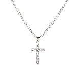 Necklaces, Cross Necklaces, Minimalism Choker, Shiny Necklaces, Korean Style Necklaces, Diamond Alloy Rhinestone Clavicle Chains(Silver)