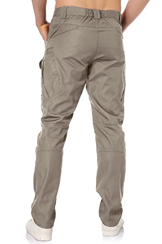 Gollala Men's Tactical Pants Lightweight Outdoor Hiking Military Cargo Pants Quick Dry Casual Work Pants With Multi Pockets Khaki 42 #TOP6