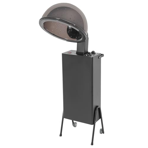 1200W Professional Hooded Hair Dryer - Salon Conditioning 60-Minute Timer Adjustable Temperature Hair Care Without Damage with Wheels