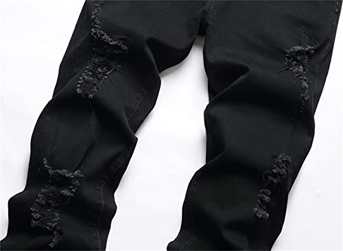Maiyifu-GJ Men Ripped Skinny Biker Jeans Distressed Ankle Zipper Denim Pants Destroyed Skinny Jean Trousers with Side Zippers4