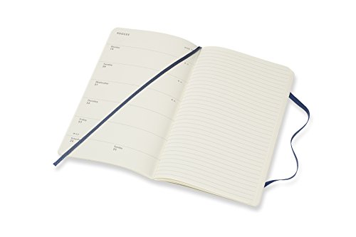Moleskine Classic 12 Month 2019 Weekly Planner, Soft Cover, Large (5" X 8.25") Sapphire Blue #TOP4